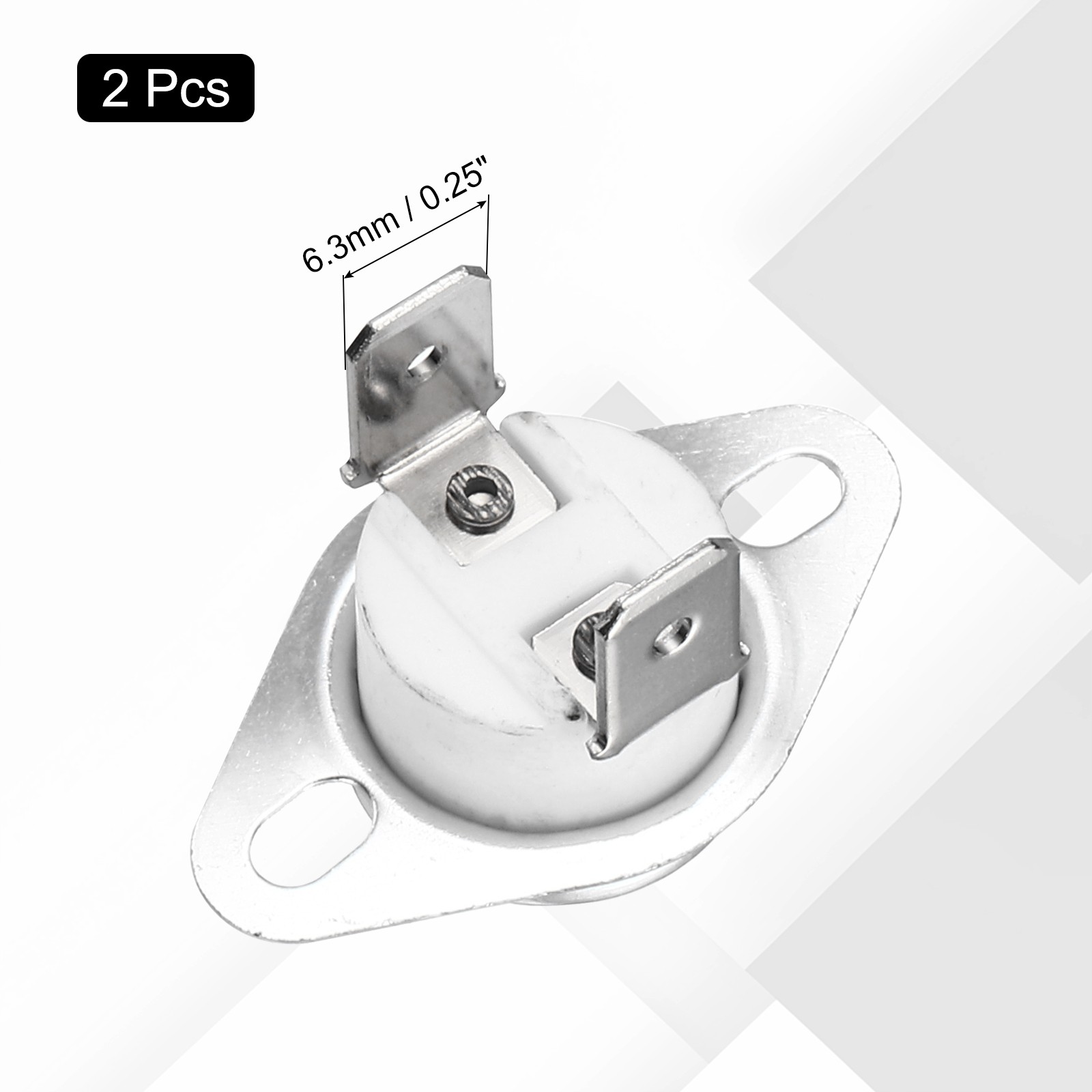 KSD301 Thermostat 125℃/257°F 16A N.C Temperature Switch 2 Pcs
