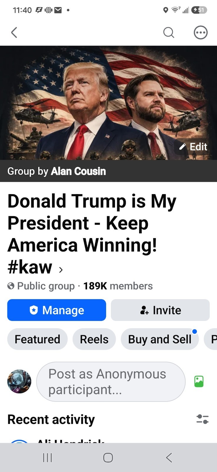 Have Your Post FEATURED ON TRUMP Facebook Group 189k members For 6 Months
