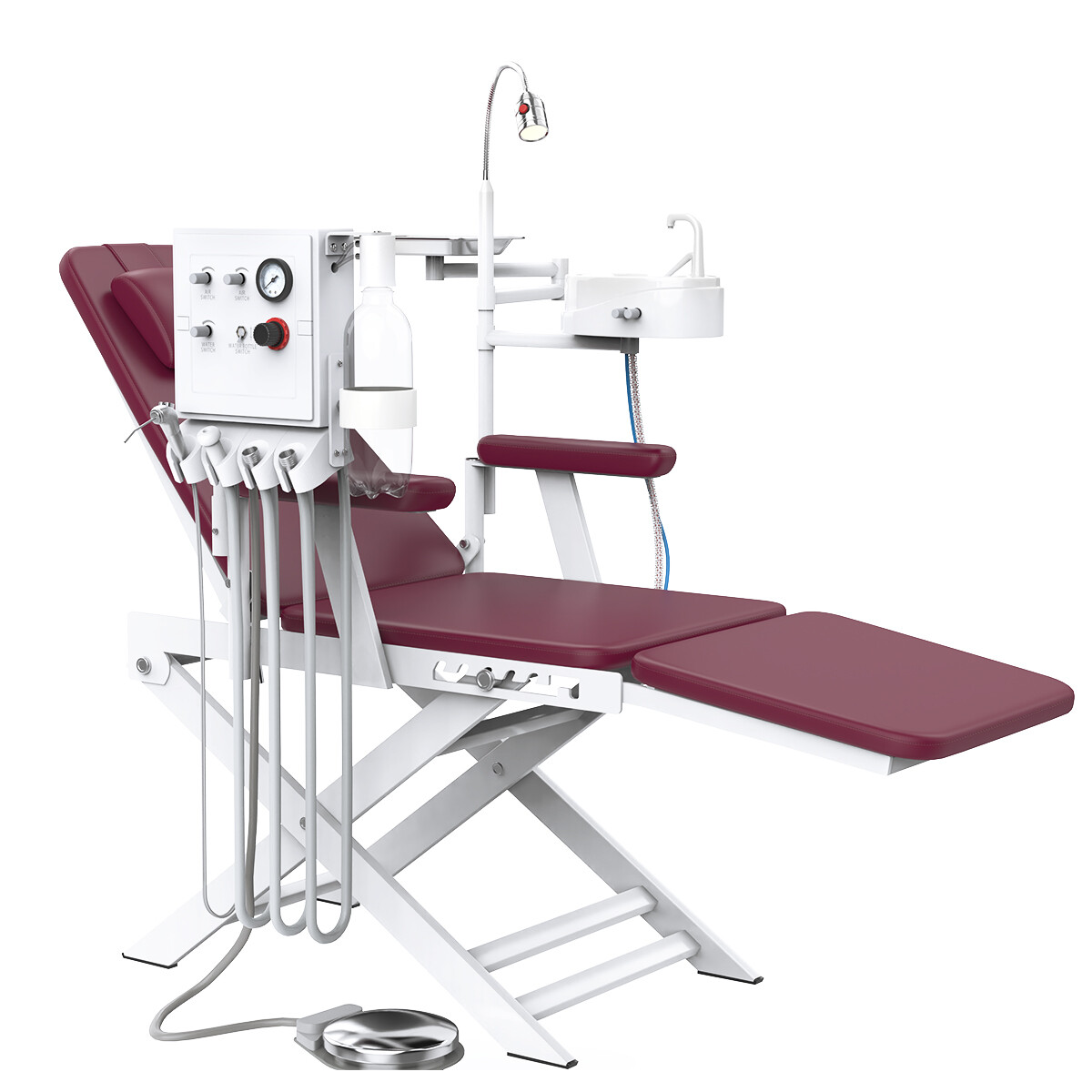 portatil Unidad de entrega dental móvil compresor de aire succión /silla