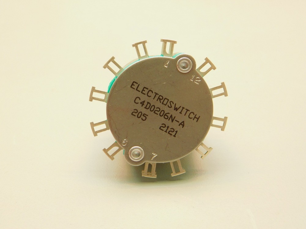 Electroswitch C4D0206N-A 2-Pole 6Pos Non-Shorting Rotary Switch 1.5″ 0.5A 28VDC