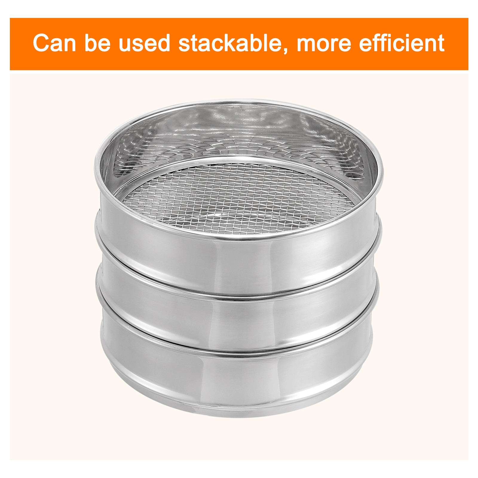 5 Mesh Lab Sieve 8″ Diameter Test Sieve 304 Stainless Steel Wires Cloth 4mm