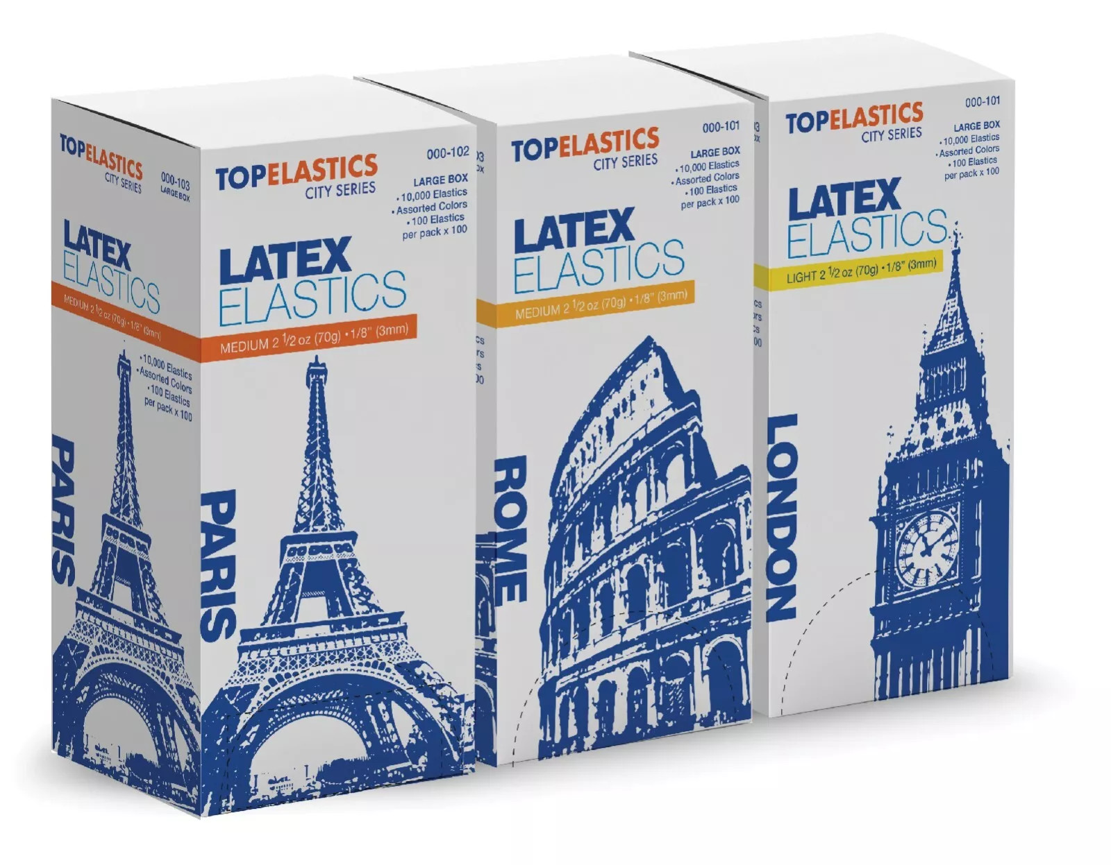 O&S Top Elastic Orthodontic Latex 5000 Bands – Toronto (Light 2.5oz / 5/16”) US