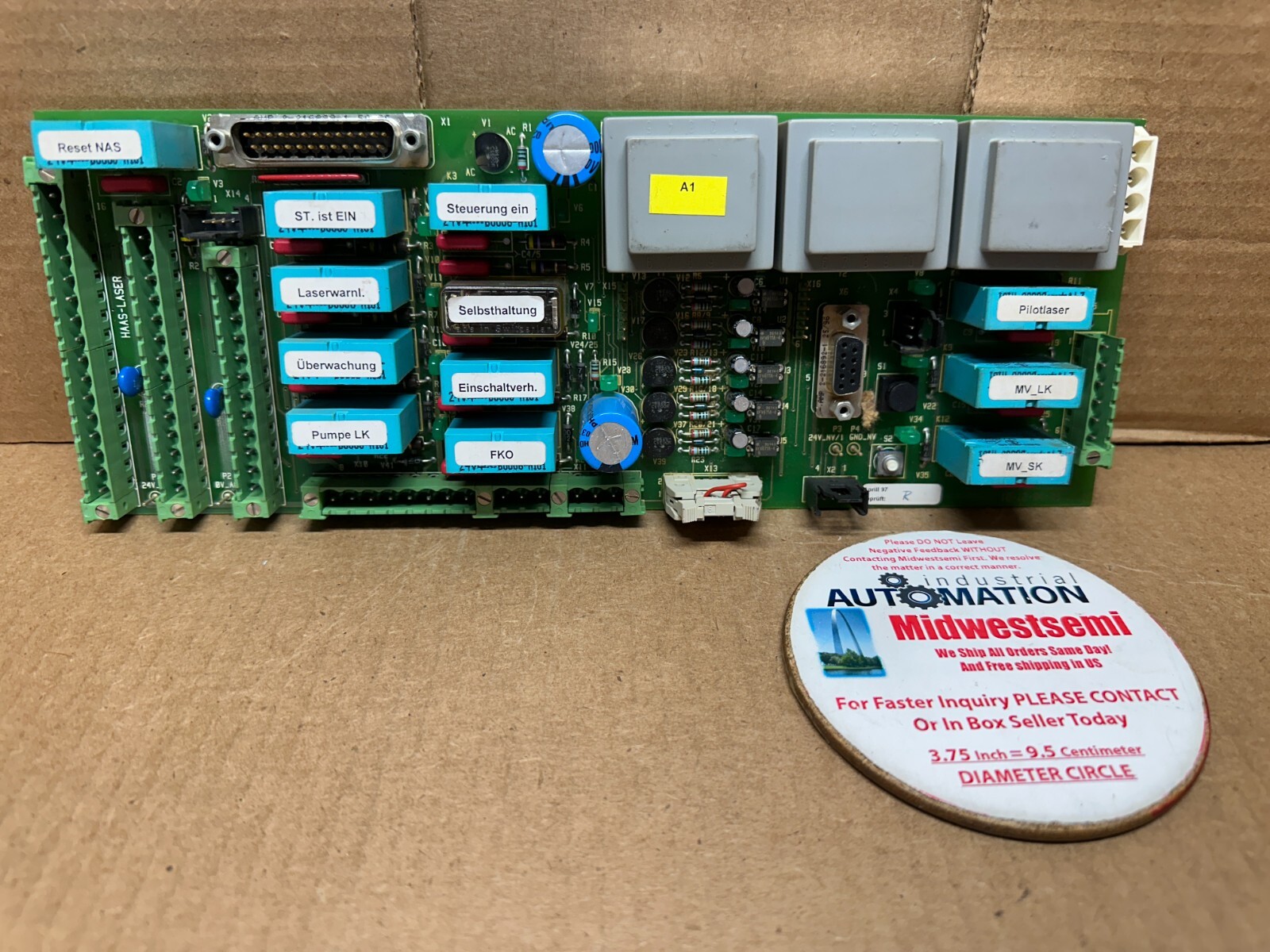 HAAS-LASER 18-12-04-AH V1.2 CONTROL CIRCUIT BOARD ID: M23683 SHIPS SAME BUS DAY
