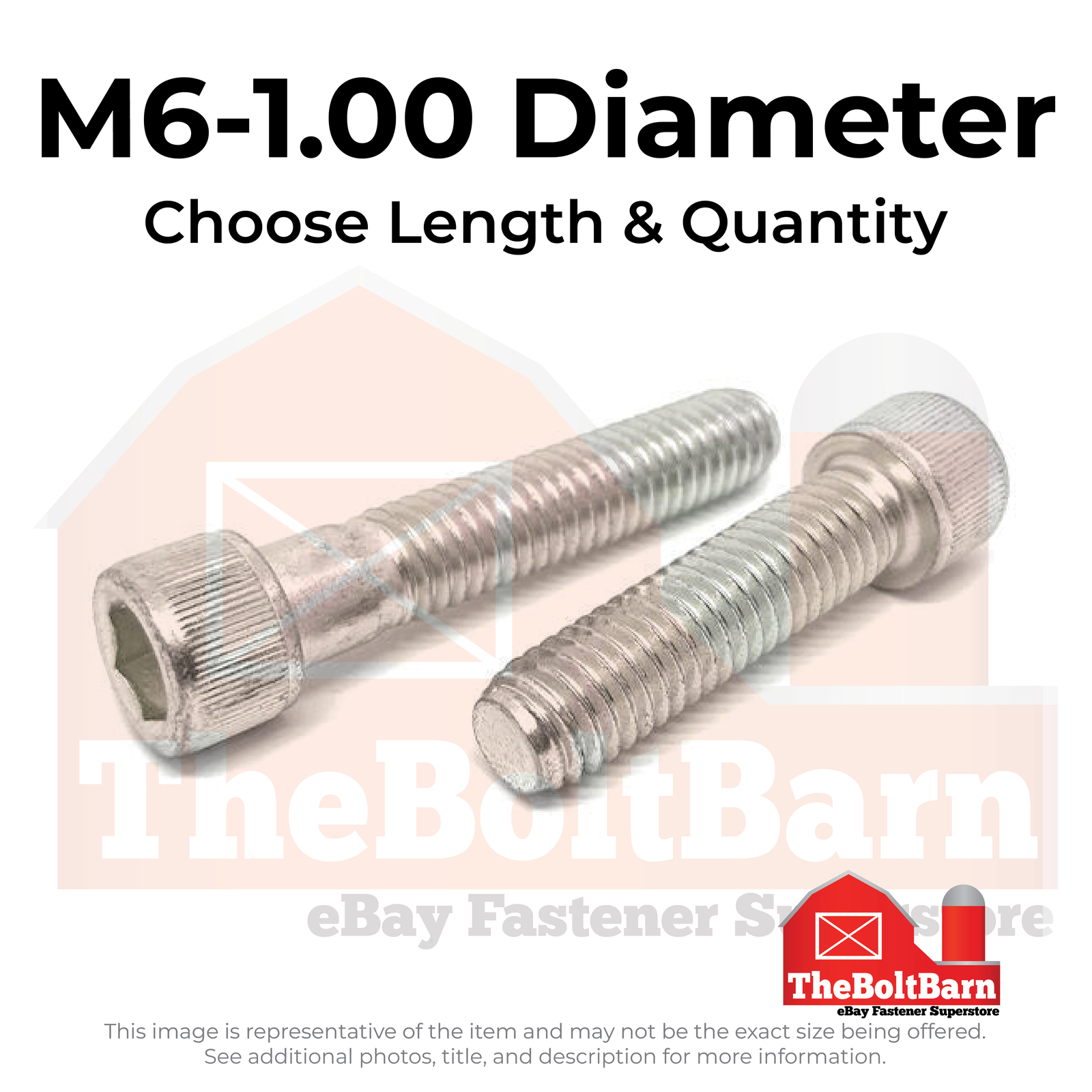 M6-1.00 Metric Stainless Steel A4-70 Socket Cap Screws (Choose Length & Qty)