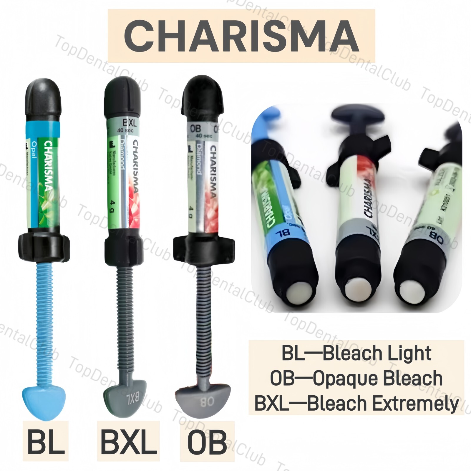 Dental Charisma Composite Syringe Light Cure Resin Tooth Filling Material