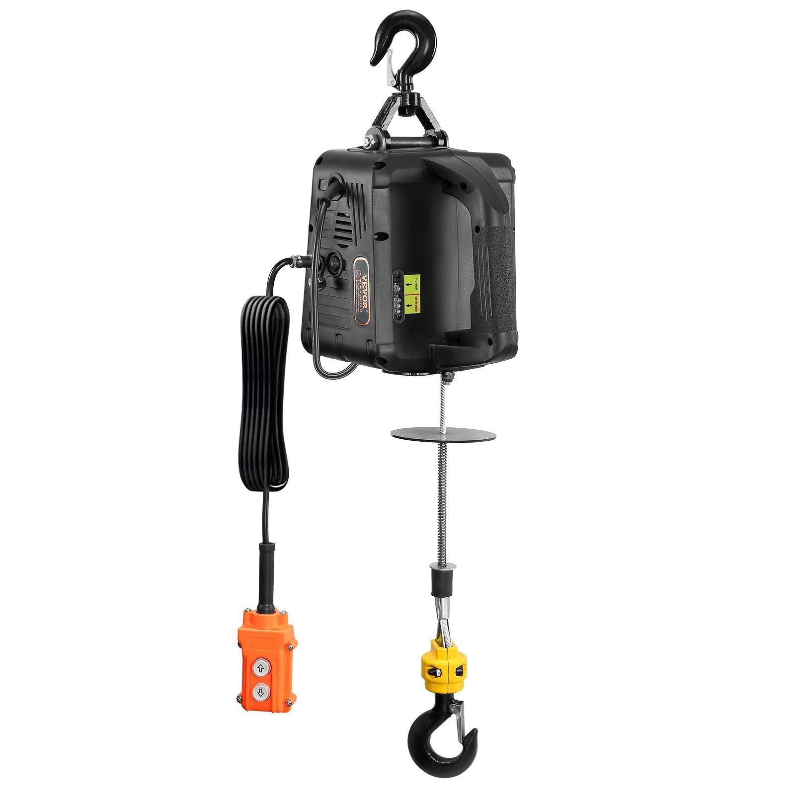 1100lb 1500W Hoist Winch, 22.9ft Max Height, Manual/Wired/Wireless, Steel Hook