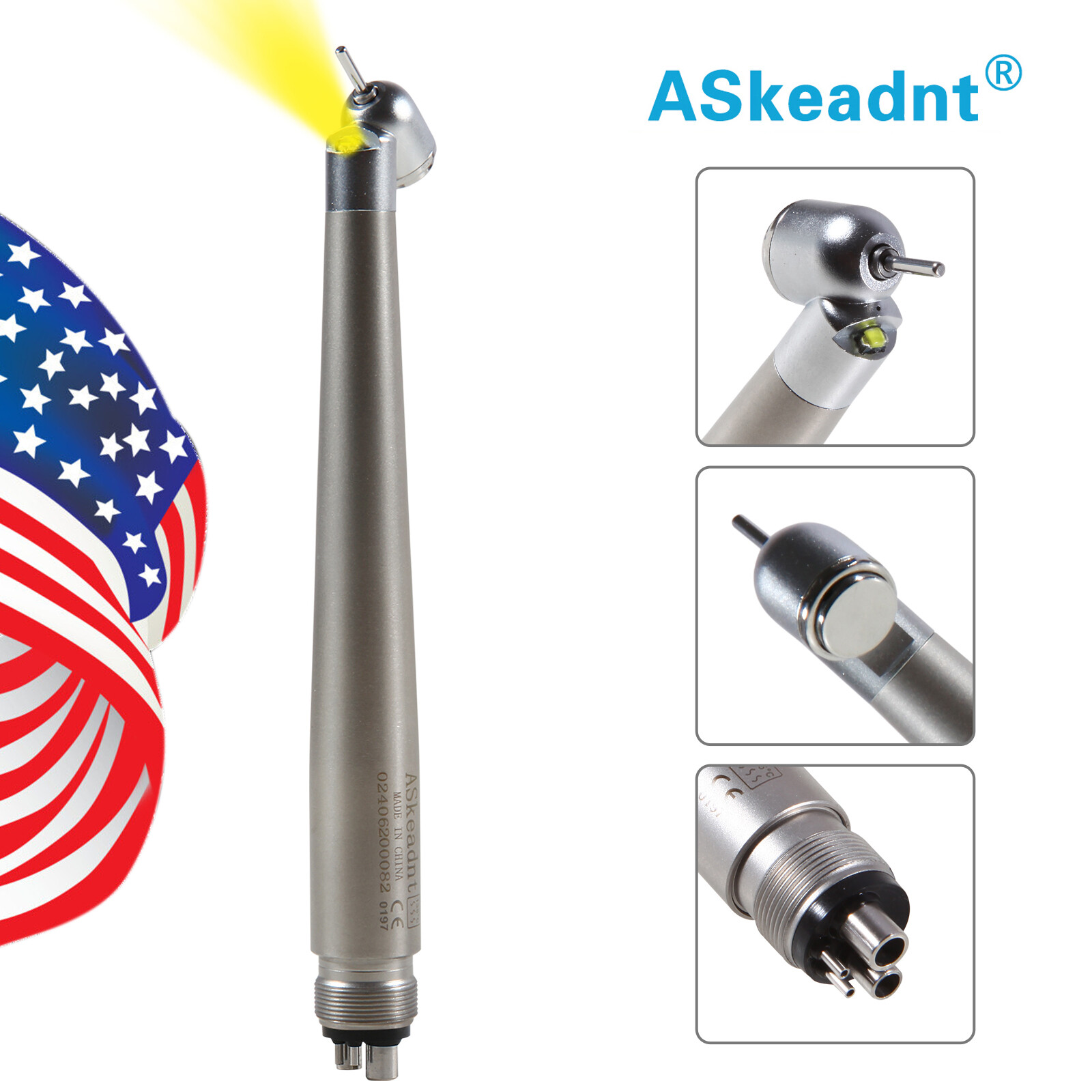 45° Surgical NSK PANA MAX Style Dental Pieza de mano alta velocidad 4Hole Borden