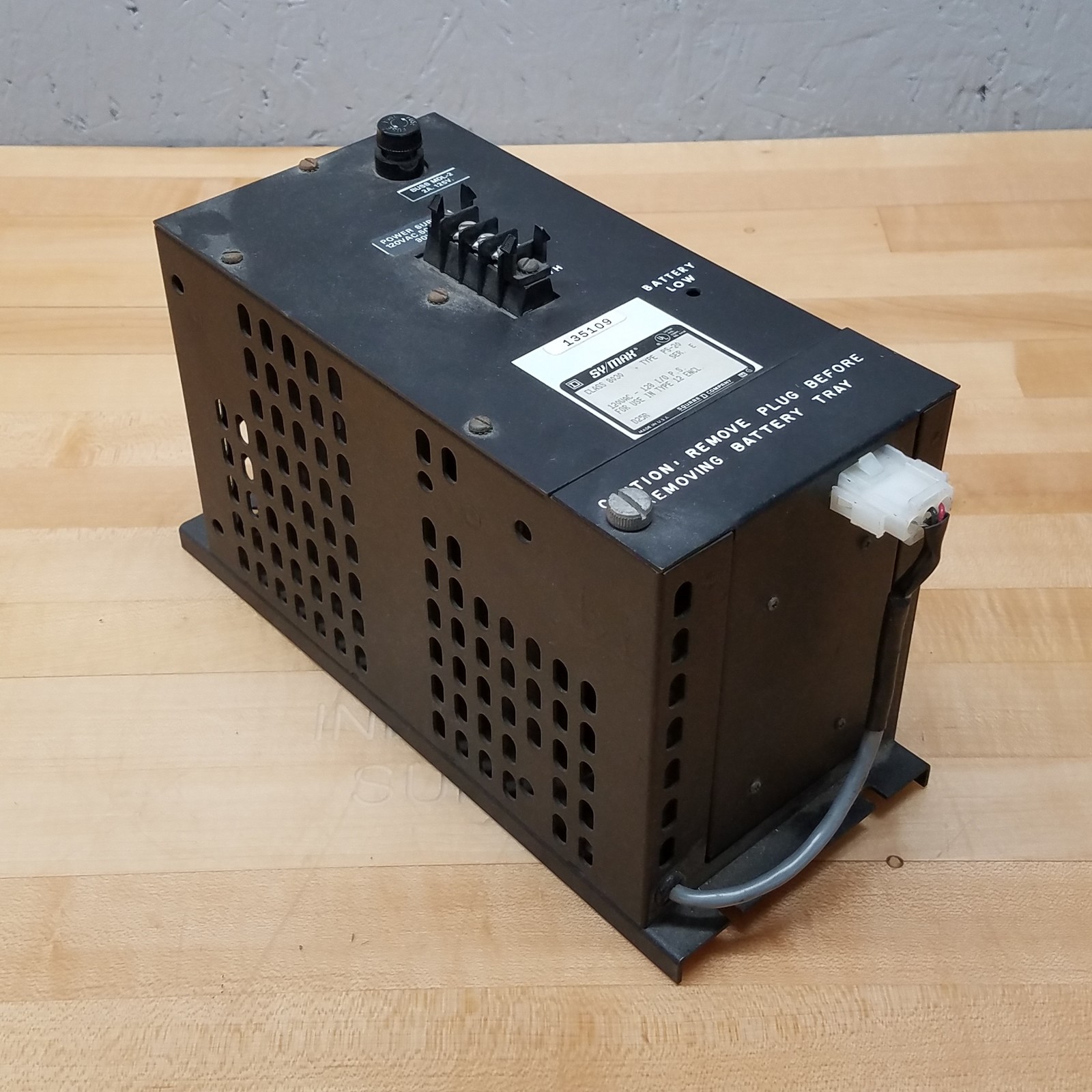 Square D 8030 PS-20 SyMax Power Supply, 120VAC, 60Hz, 90VA – USED