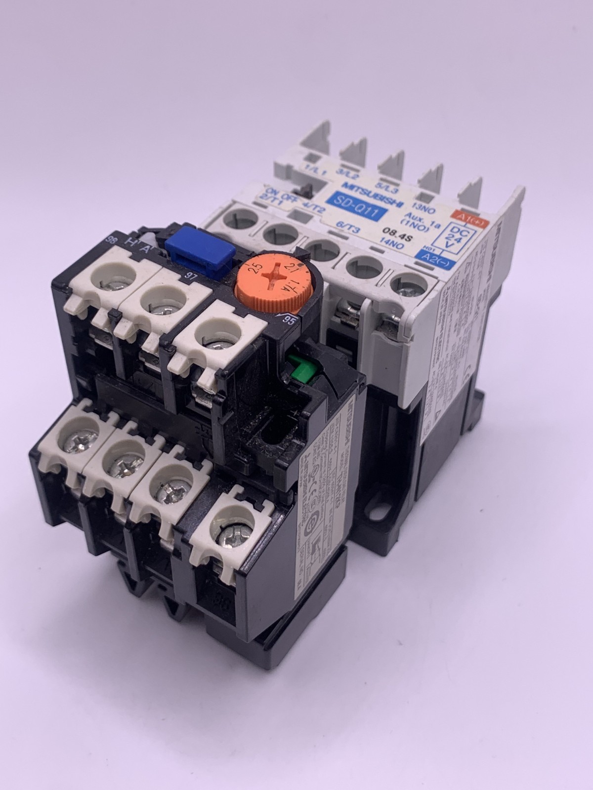 Mitsubishi MSOD-Q11 2.1A Motor Starter, 24VDC Coil, Overload: 1.7A-2.5A, NNB