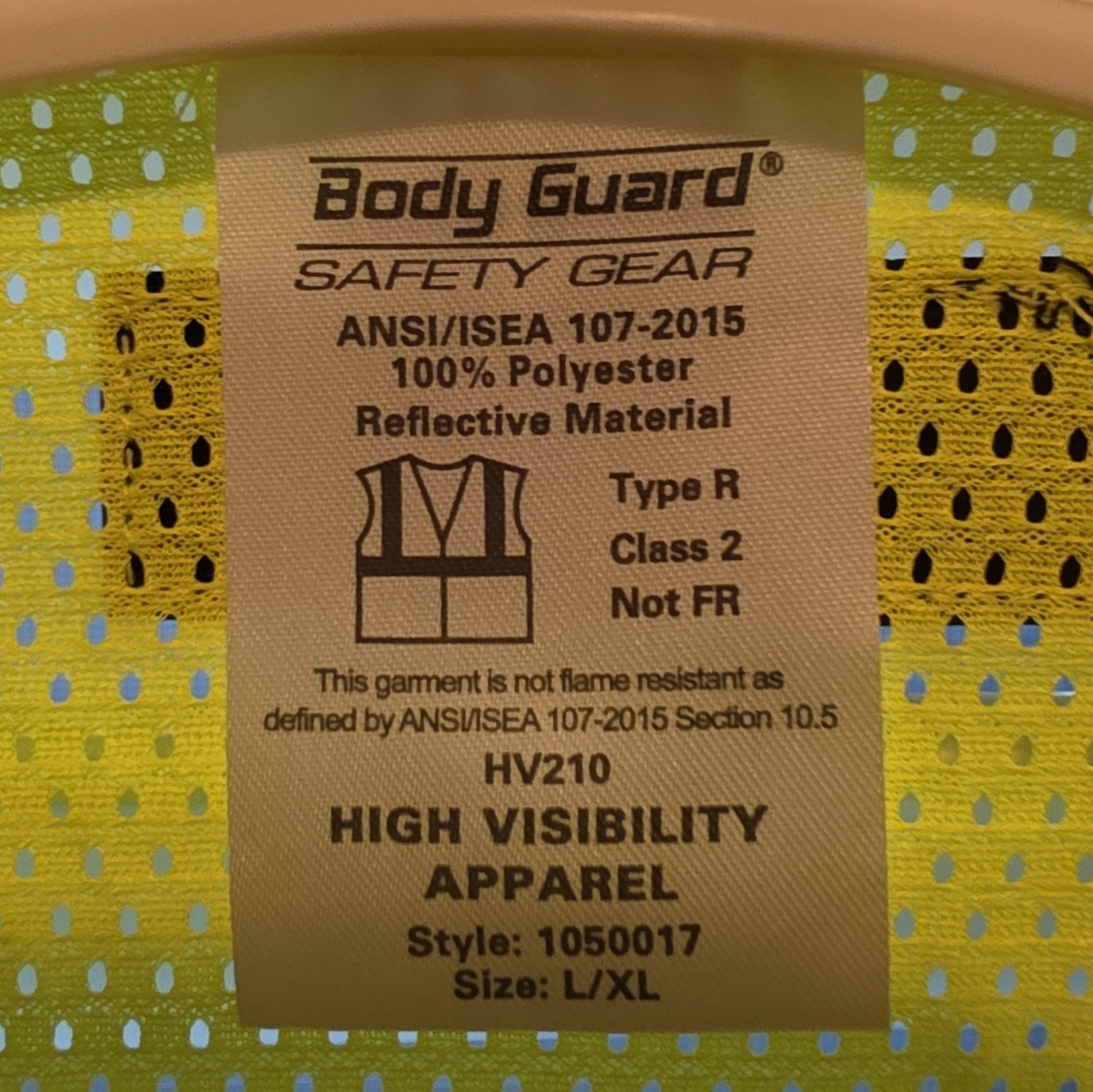 Body Guard Safety Gear HV210 Reflective Safety Vest Hi-Vis Yellow/Gray L/XL