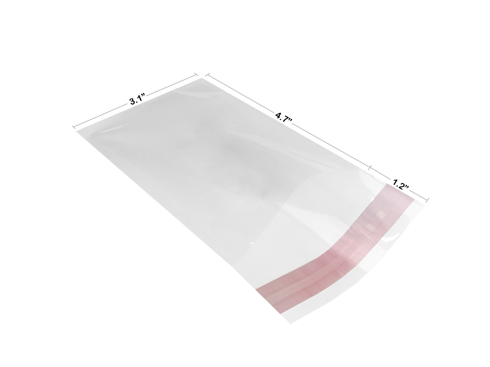 UOFFICE Clear Resealable Cellophane Bags 3.1″ x 4.7″ 1.2 Mil