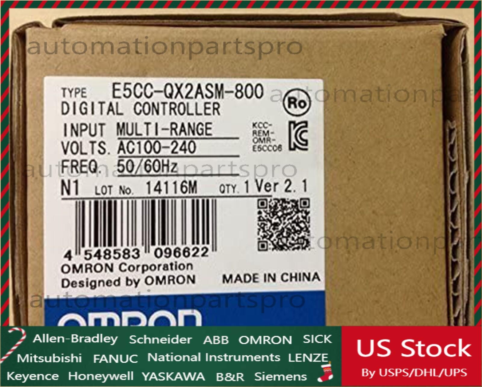 1PC New Omron E5CC-QX2ASM-800 Temperature Controller In Box US Free TAX