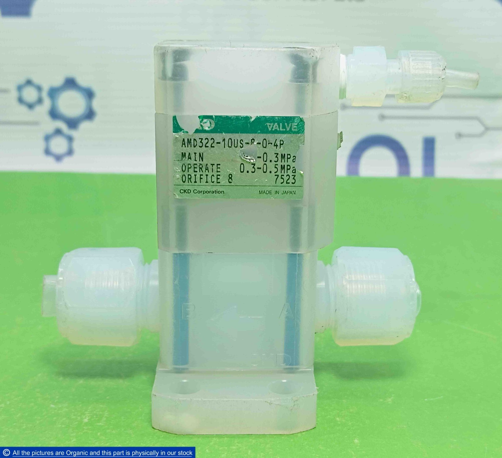 CKD AMD322-10US-8-0-4P Air Operated Valve for Chemical Liquids 0.3-0.5MPa SMT