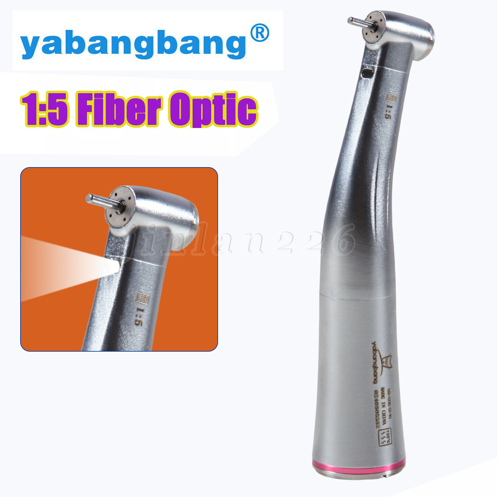 NSK Ti-MAX X95L Type Dental 1:5 (Fiber Optic) Contra Angle Handpiece LED Turbine