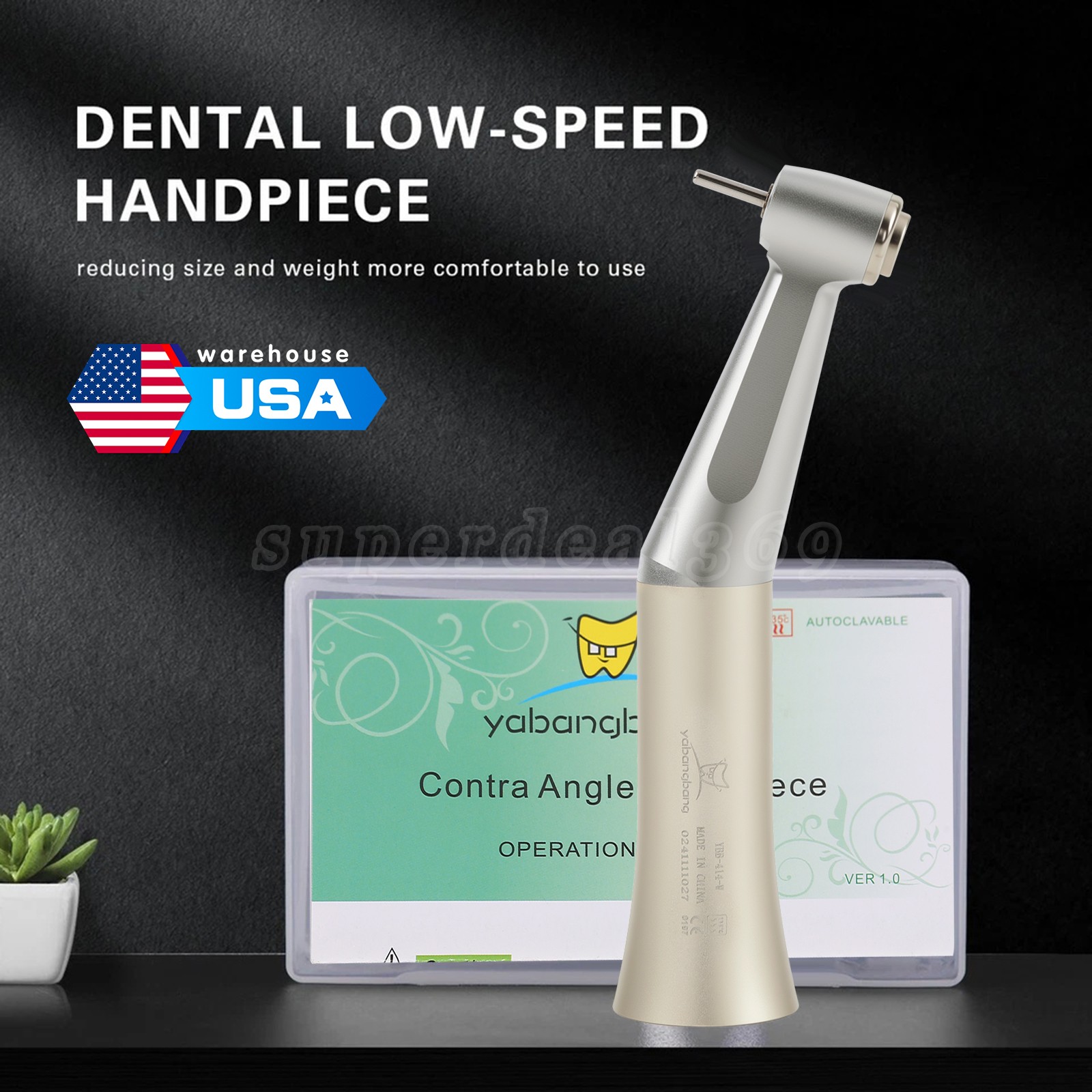 Yabangbang Dental High Speed Contra Angle handpiece Fit FG 1.6mm Bur ds