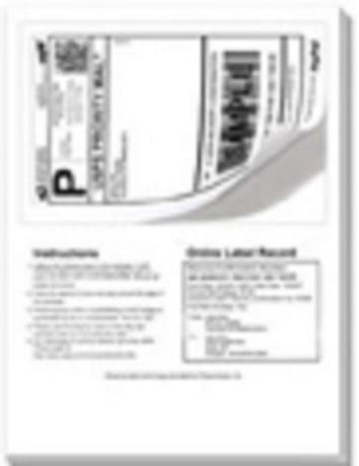 1000 Self Adhesive Mailing Shipping Labels W/ Tear Off Paper Receipt Paypal