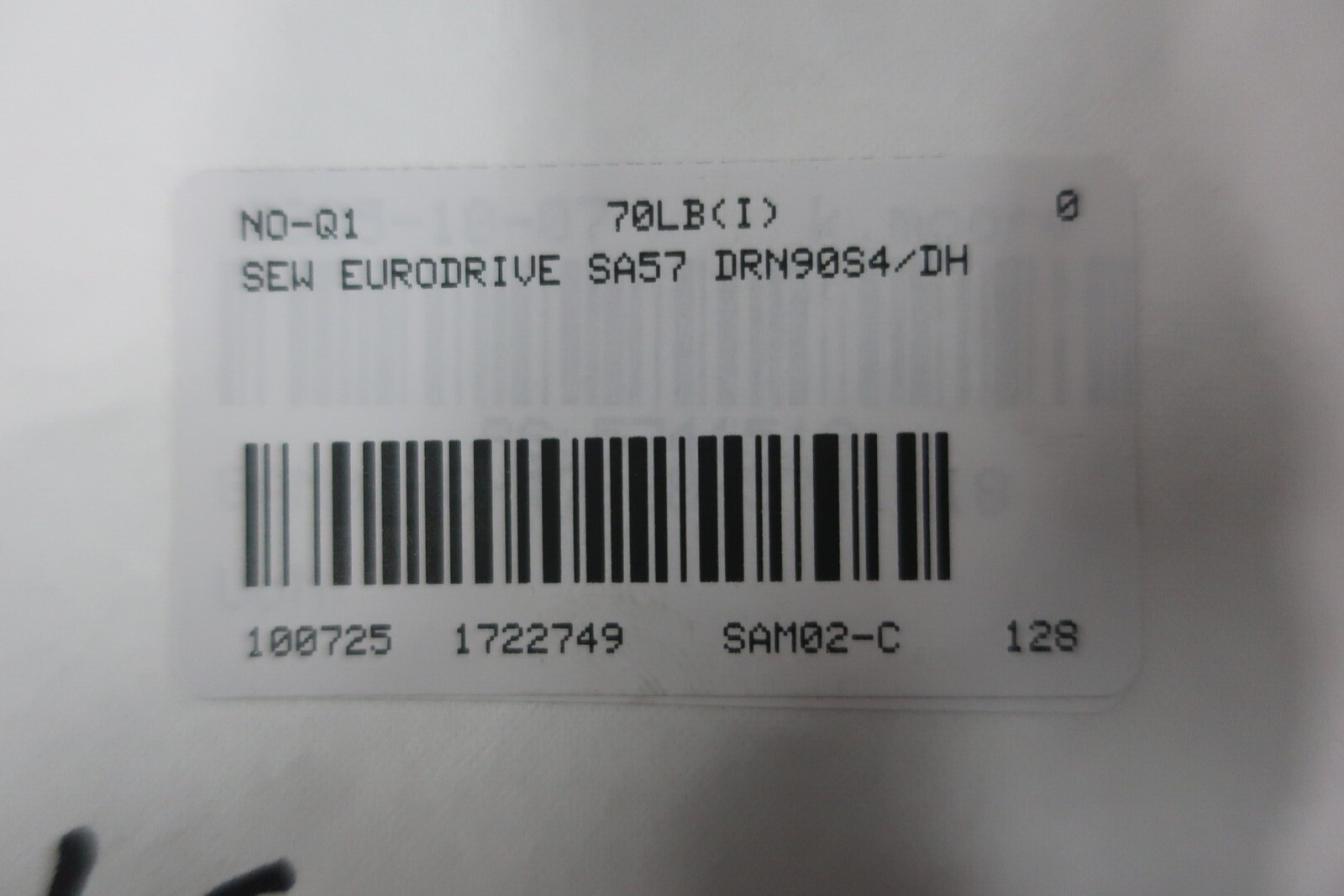 SEW EURODRIVE SA57 DRN90S4/DH GEARMOTOR 275RPM 1.5HP 230/460V-AC 3PH