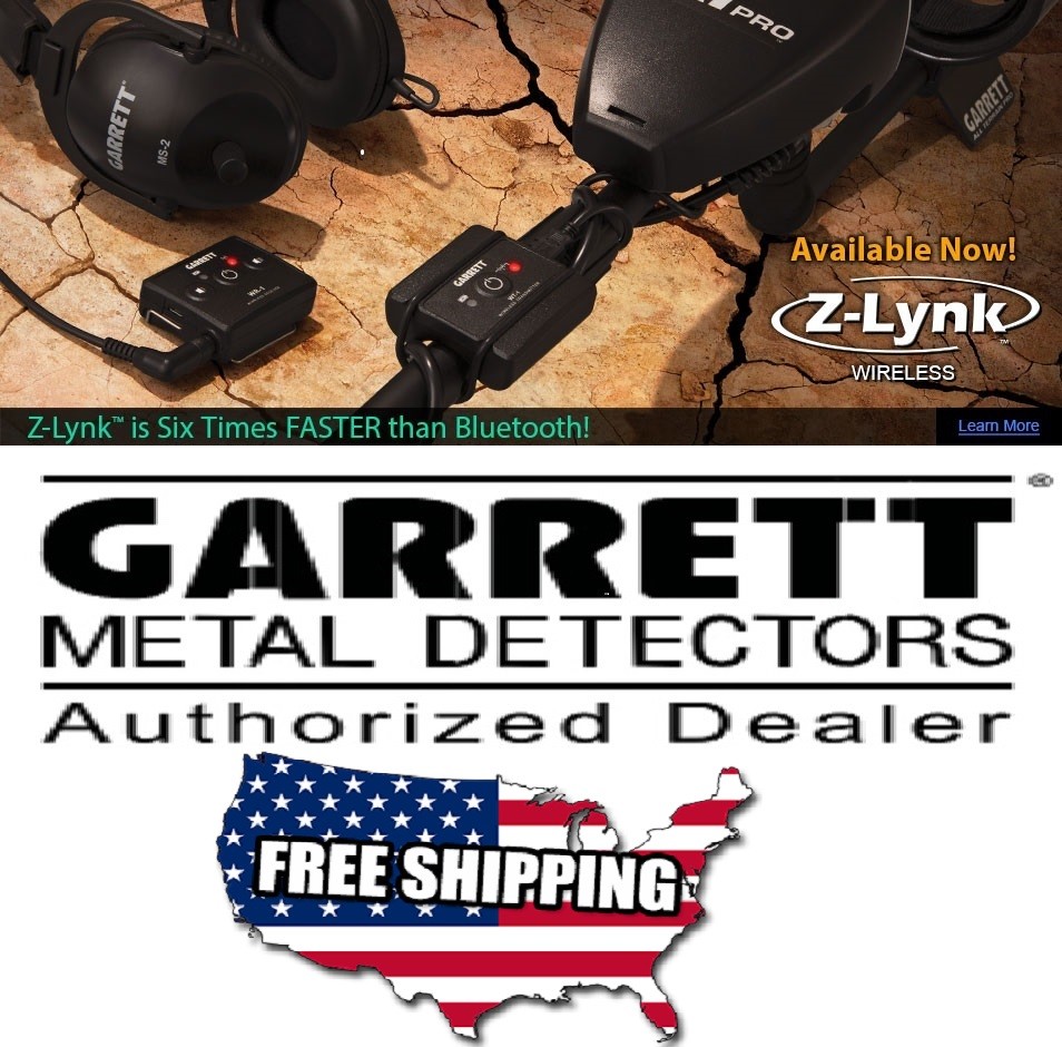GARRETT Z-LYNK WIRELESS TRANSMITTER/RECEIVER SYSTEM 2-PIN AT METAL DETECTOR KIT