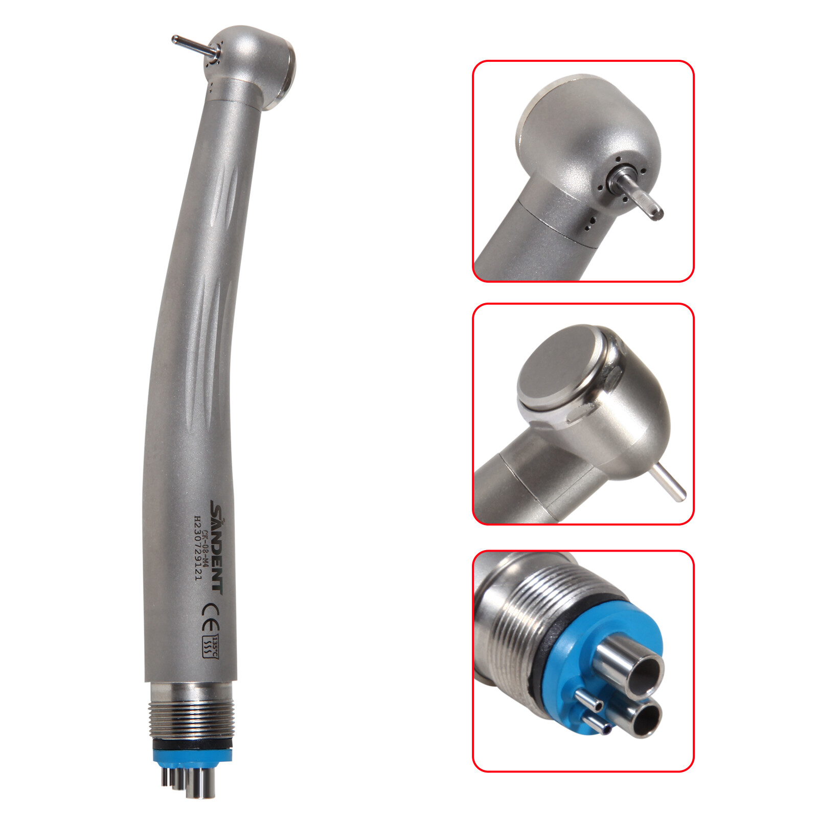 1-10* SANDENT Dental High Speed Handpiece Push Button Spray 2 /4Hole For NSK po