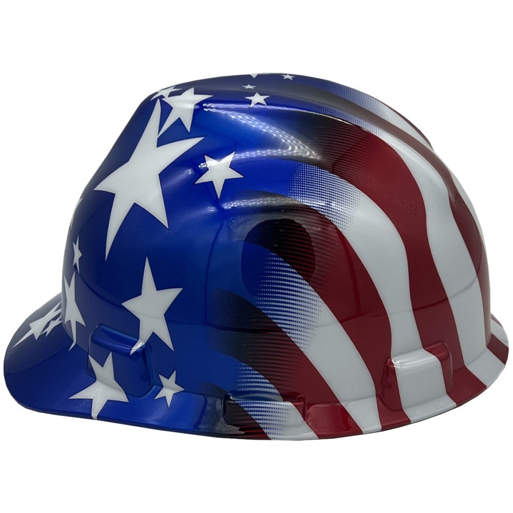 MSA Freedom Series Cap Style Hard Hat StazON Suspension – Stars and Stripes