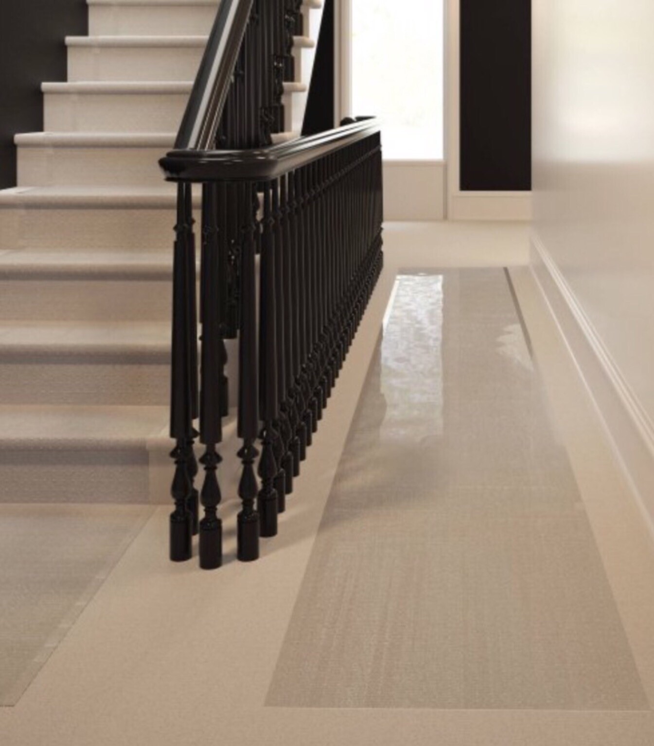 Clear Vinyl Plastic Floor Runner/Protector For Low/Deep Pile Carpet(26in X 50F)