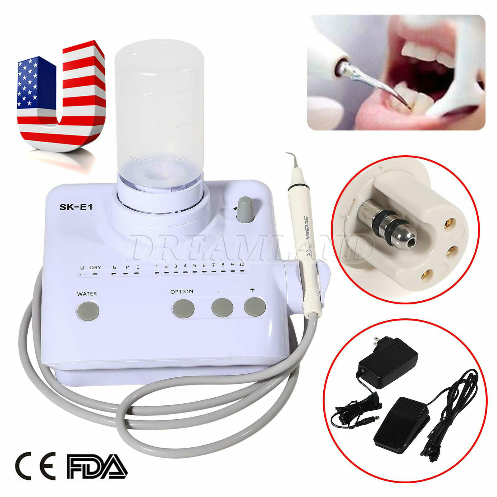 Dental Ultrasonic Scaler 2*Bottles fit WOODPECKER/EMS/Air Scaler Handpiece 2/4H