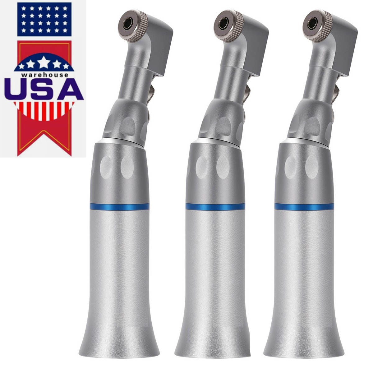 3PCS NSK Style Dental Slow Low Speed Handpiece Contra Angle Latch E-type USA