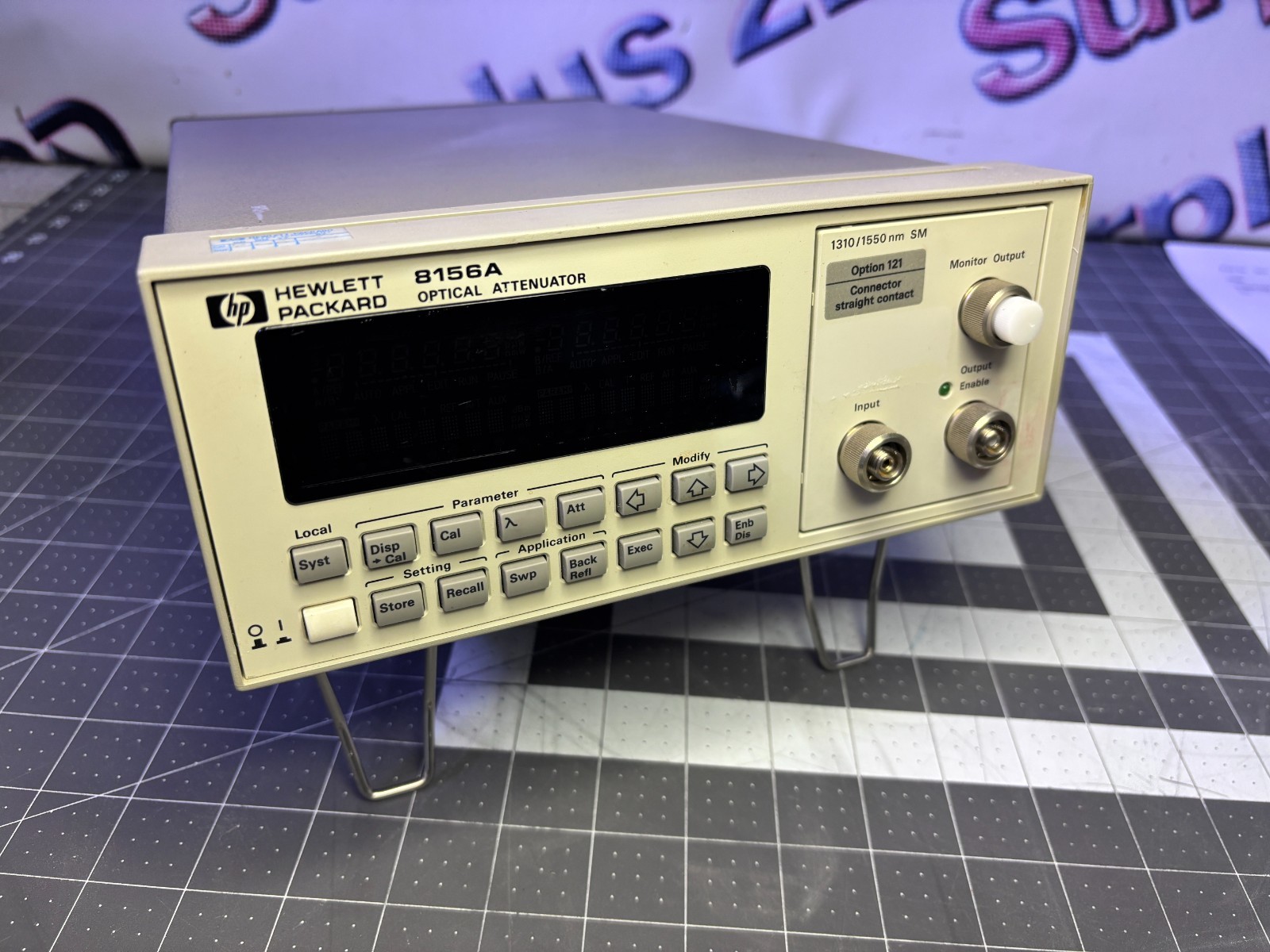 Hewlett Packard 8156A Optical Attenuator with option 0121.
