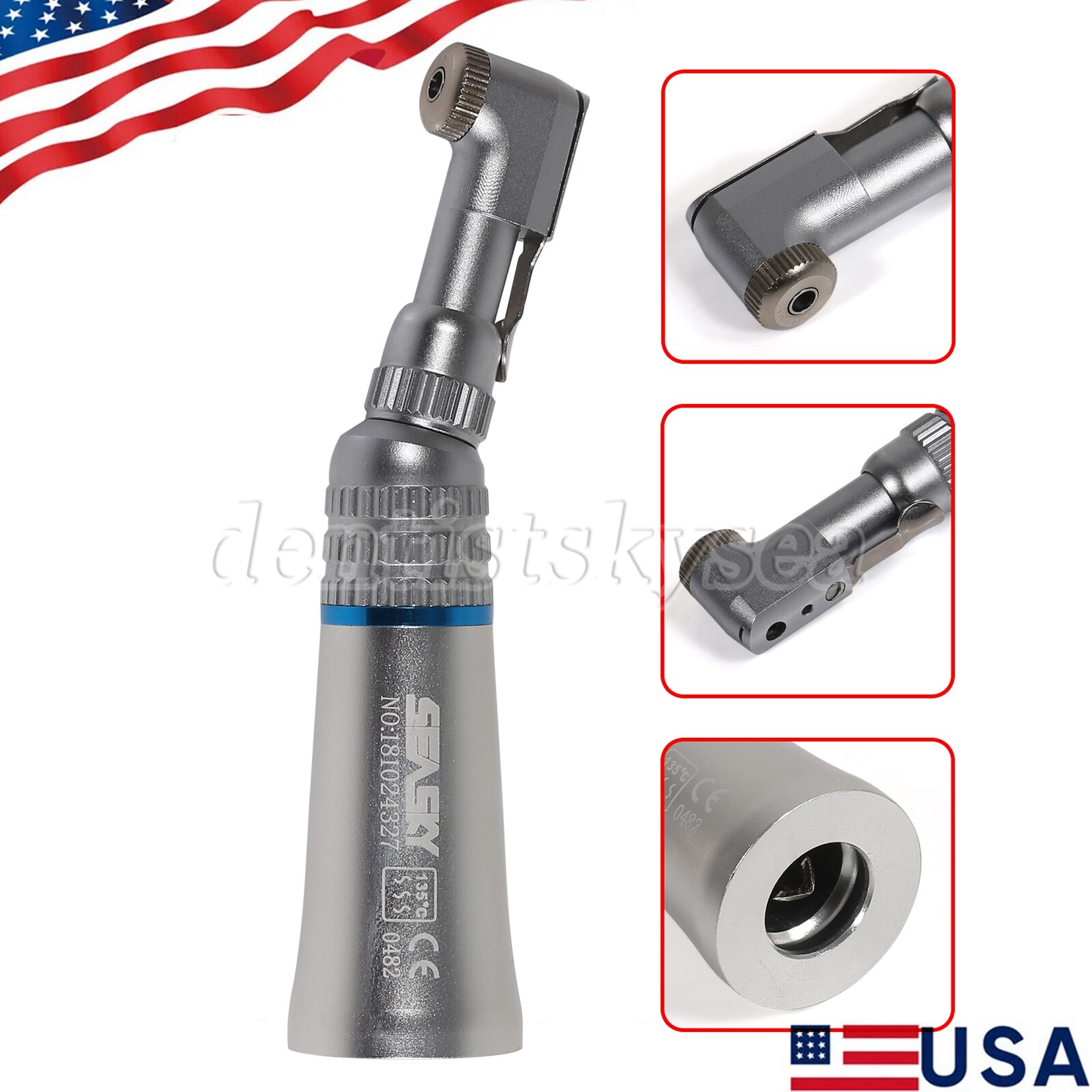 1-10 NSK Style Dental Slow Low Speed Contra Angle Handpiece E-type Latch Attach