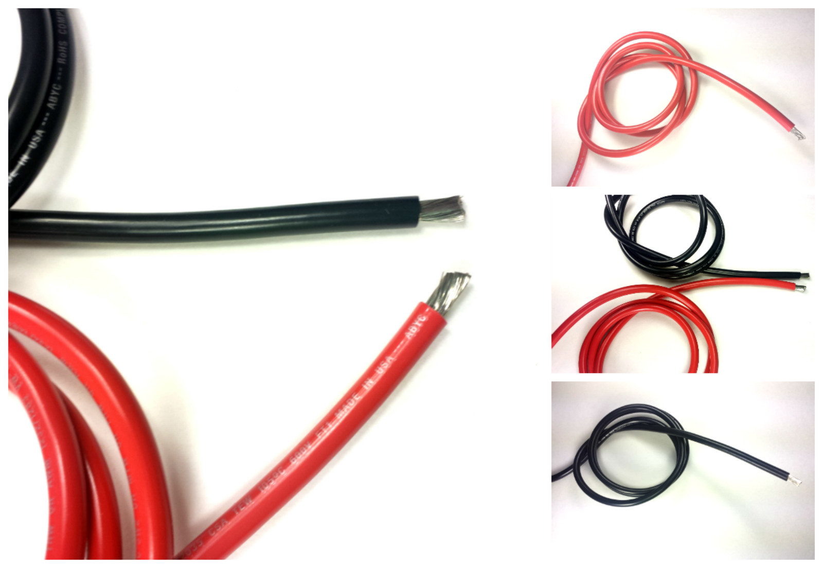 8 AWG Gauge Battery Cable, Marine Grade Wire Tinned Copper Auto, Boat, Solar