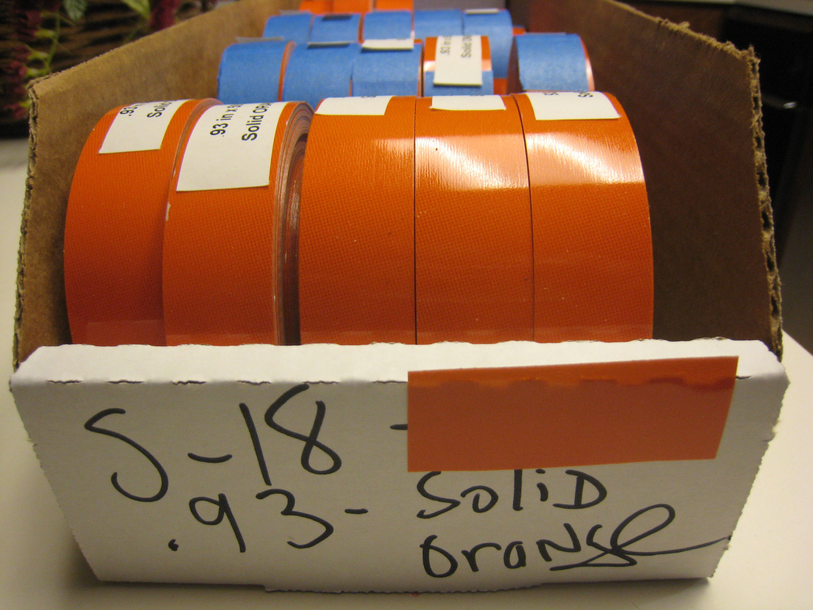 .93″ x 50′ 15/16″Roll Solid ORANGE REFLECTIVE CONSPICUITY TAPE Sheeting P/Stick