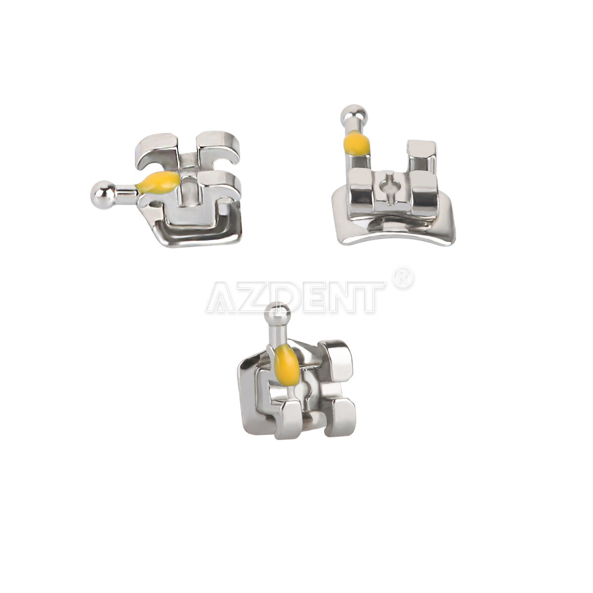 AZDENT Dental Orthodontic Bracket Braces Standard MBT Slot .022 Hooks 3-4-5