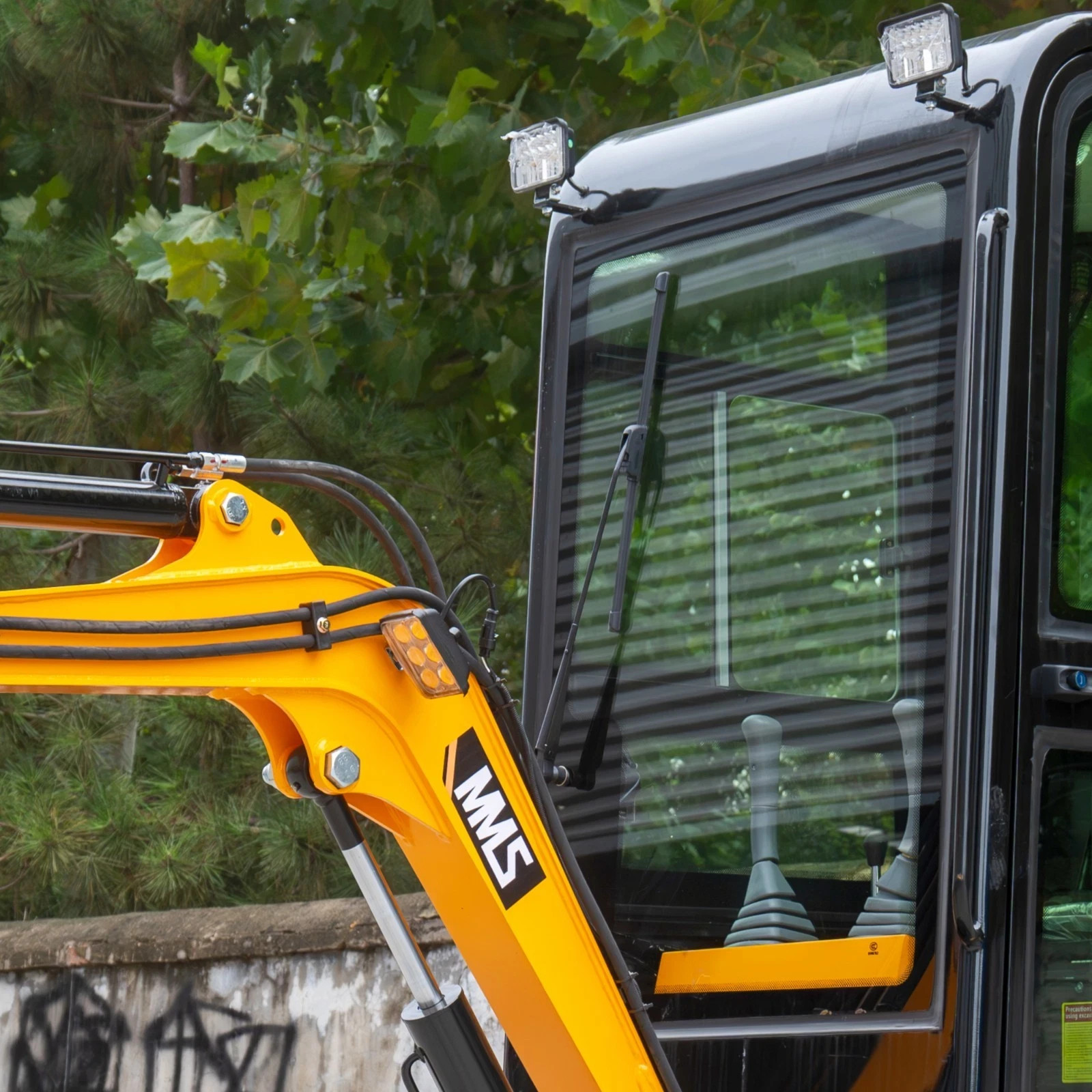 1.2Ton Enclosed Cab Mini Excavator With 10 FREE Attachments EPA Gasoline Engine