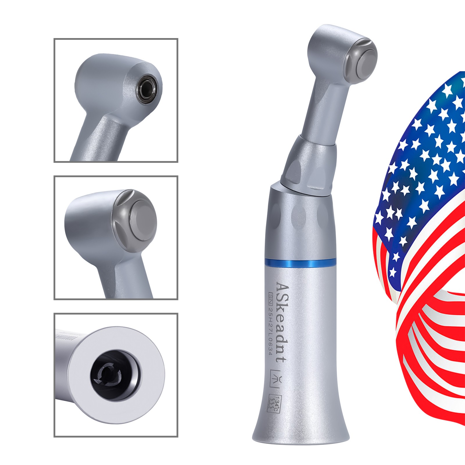 1-5x NSK Style Dental Low Slow Speed Handpiece Contra Angle Push Button E-Type