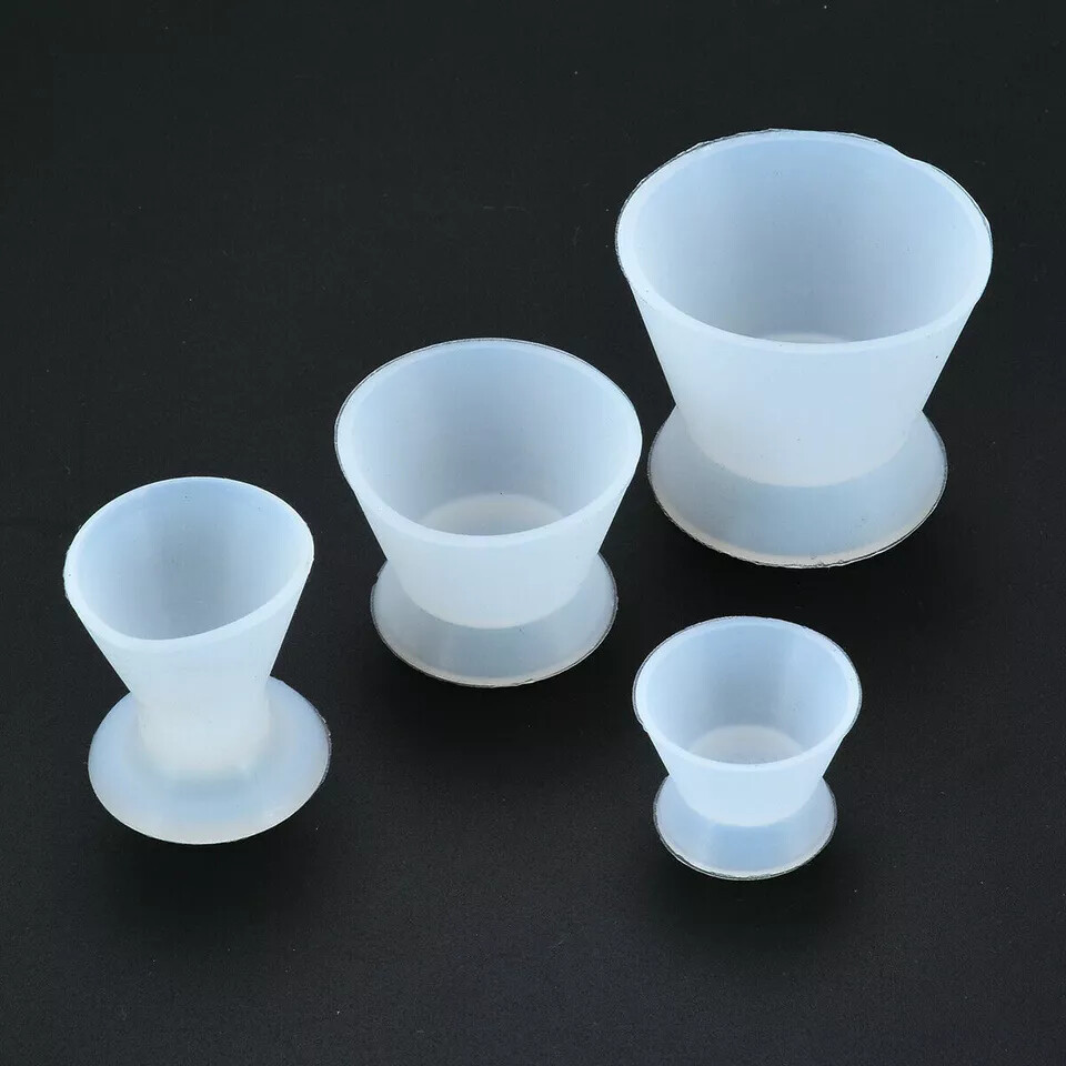 Dental Lab Silicone Dappen Dish Mixing Cup Acrylic Rubber No-Stick Flexible Bowl