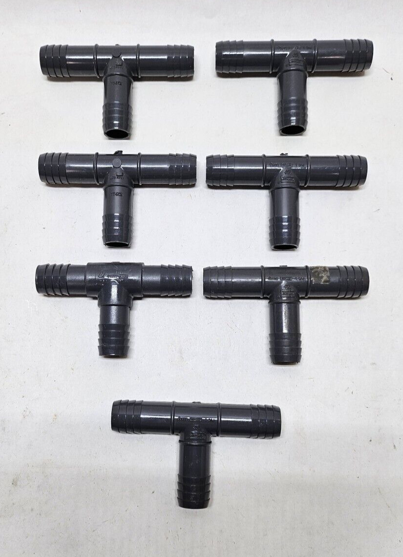 Spears Unbranded 1401-007 3/4×3/4×3/4″ PVC Insert Barbed Tee (Lot of 7)