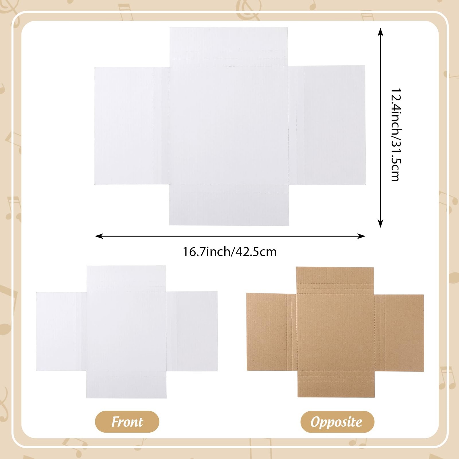 Fuutreo 100 Pack 7 Inch Vinyl Record Mailers Boxes 45 RPM Easy Fold LP Cardboard