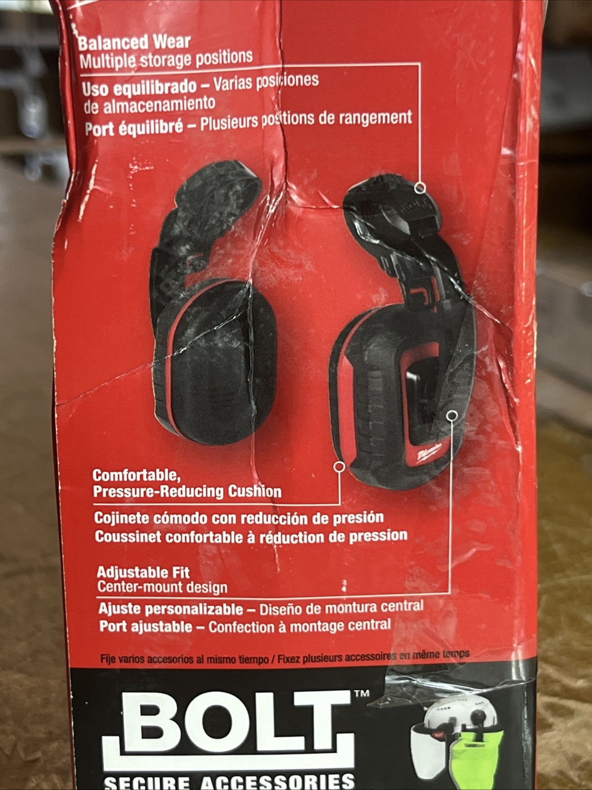 Milwaukee 48-73-3250 BOLT 24dB EARMUFFS, Use with Safety Helmets and Hard Hats