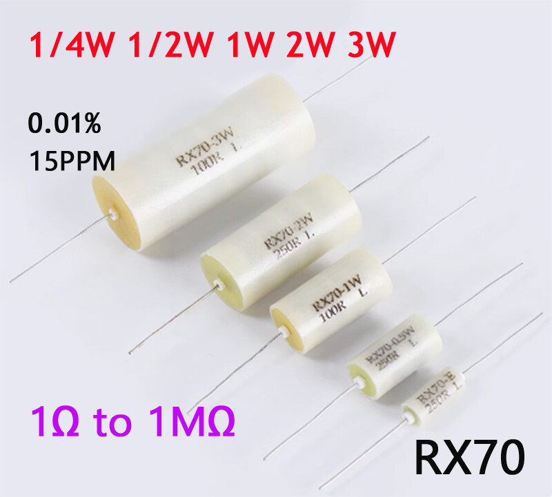 RX70-E High precision Instrumentation Sampling Resistor 0.01% 1/4W 1/2W 1W 2W 3W