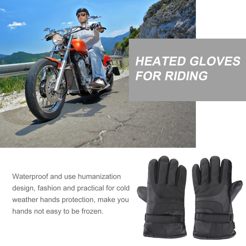 1Pair Winter Riding Heated Gloves Touch Screen Electric Gloves for Motorcycles