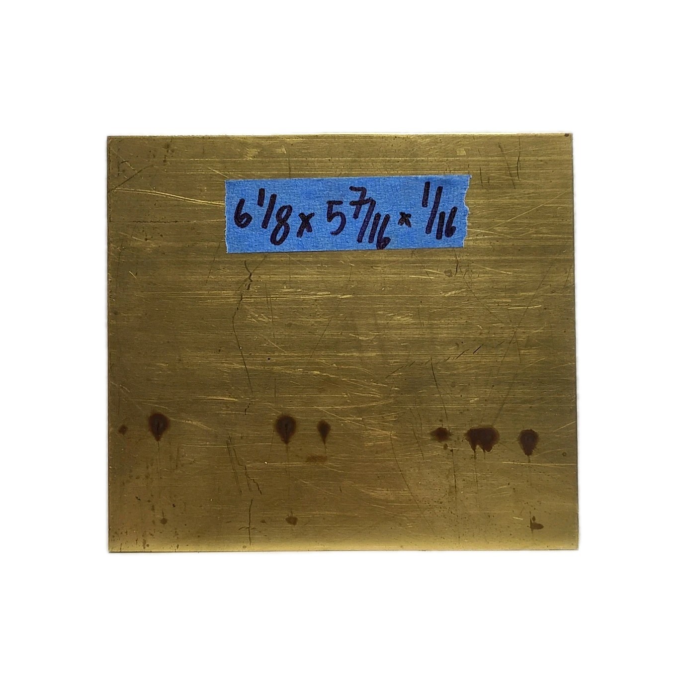 Brass Plate Flat Sheet Stock 6×6″ .0625 Thick Machinist Jewelry Uncoated 1/16 A