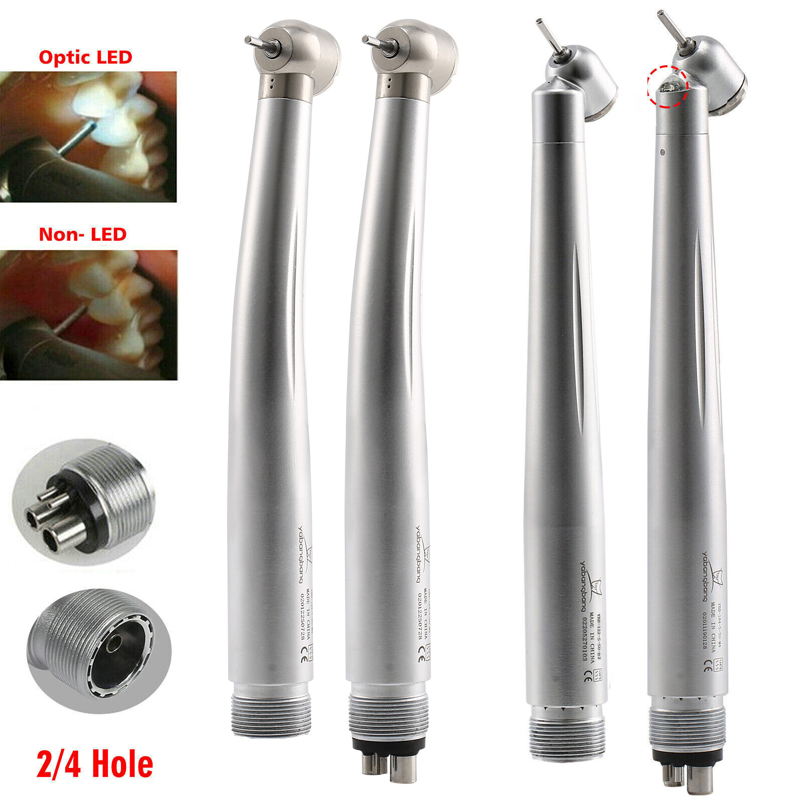 Dental Surgical High Speed /LED Handpiece 45° Degree Turbine 2/4H Fit KAVO NSK