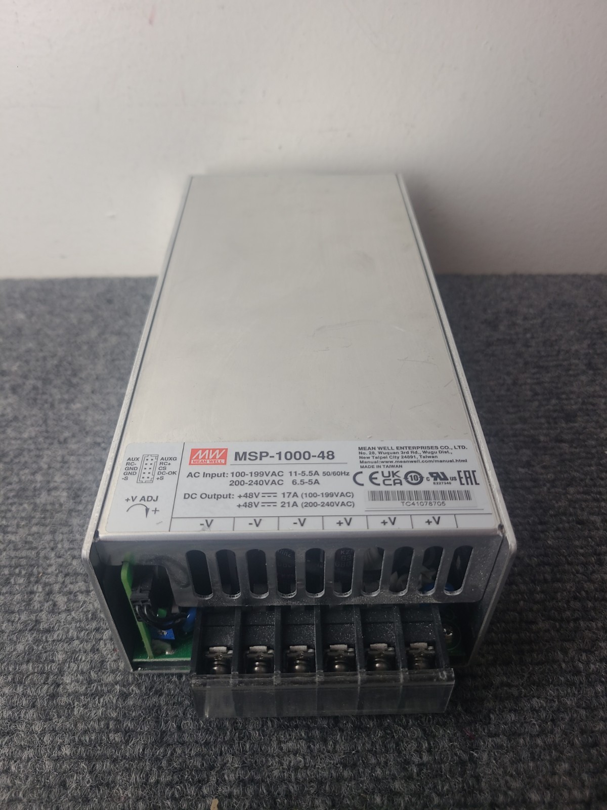 MSP-1000-48 MEAN WELL 1000W 48V 21A AC/DC Enclosed Switching Power Supply
