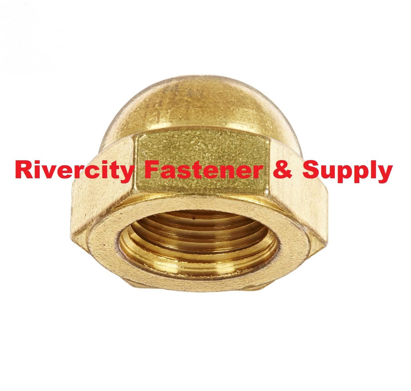 (10) 1/2-20 Brass Acorn / Dome / Cap Hex Nut 1/2 x 20 Nuts 1/2×20 Nuts
