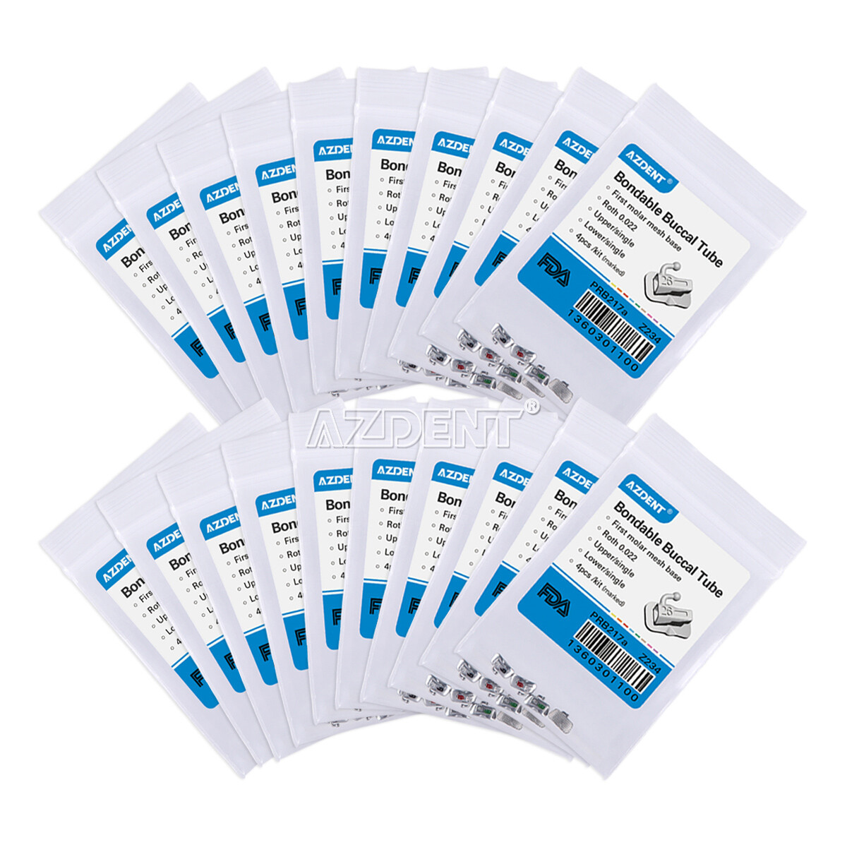 20 Kits Dental Ortho 1st Molar ROTH.022 Buccal Tube Bondable Non-Conv AZDENT