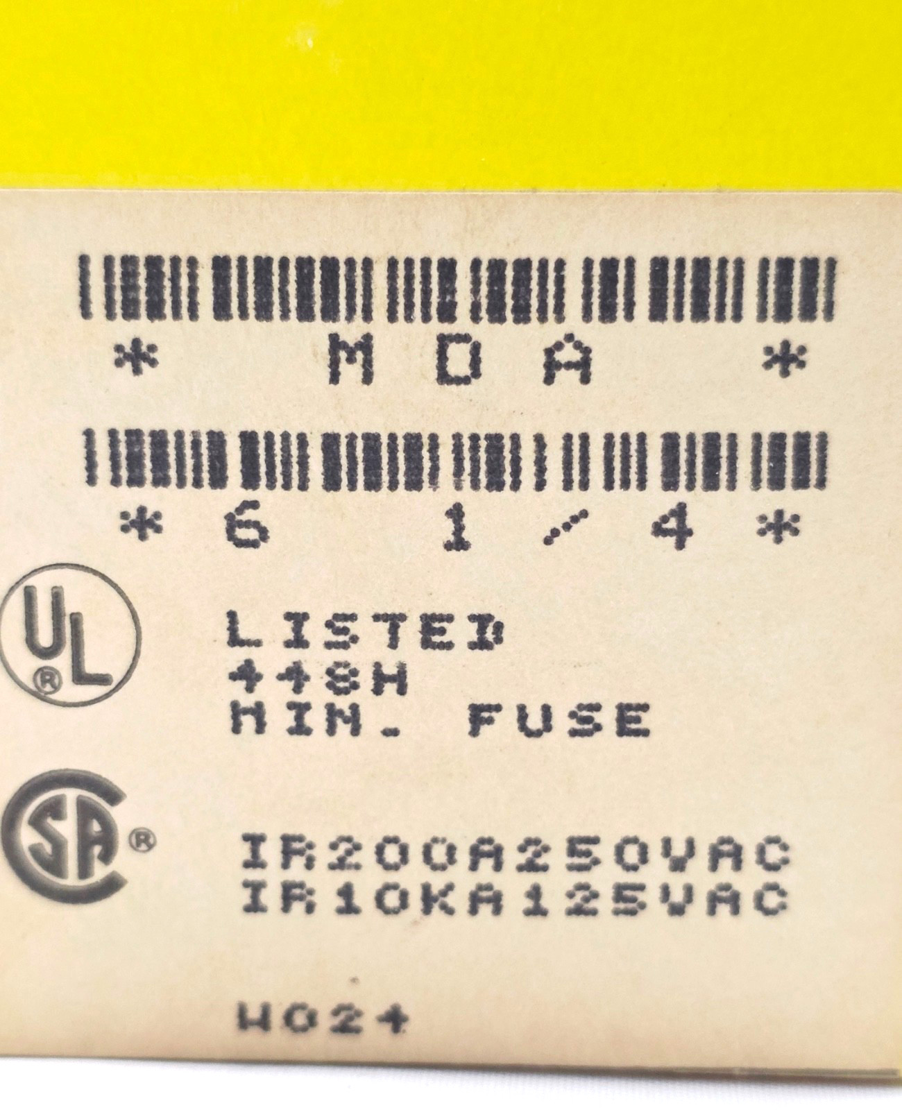 Box of 100 Bussmann MDA6-1/4 Fuses 6-1/4 Amp 250 Volt Slow Blow 1/4″ x 1-1/4″