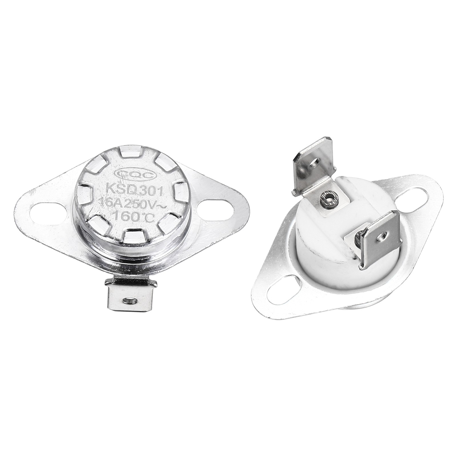 2Pcs KSD301 Thermostat 160℃/320°F 16A N.C Temperature Switch