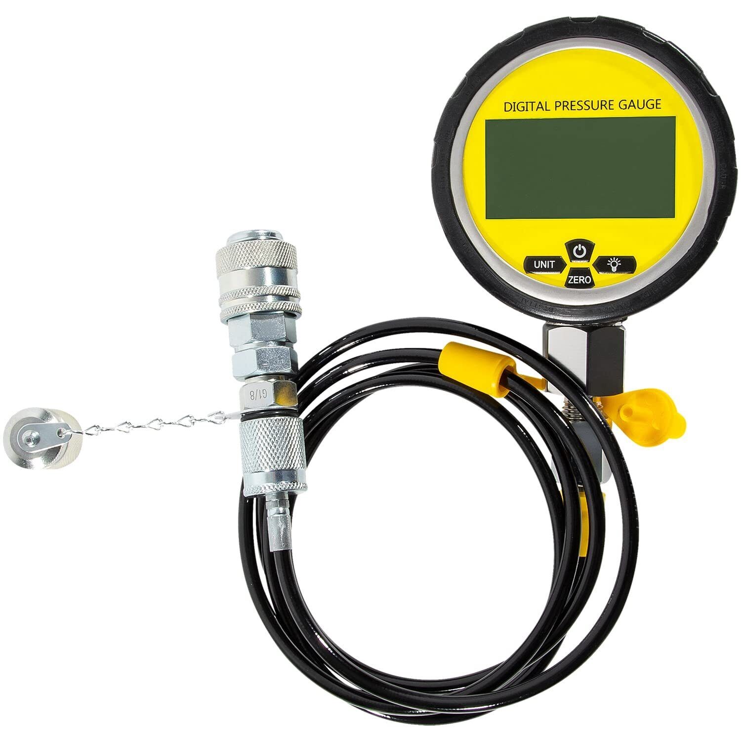 10000PSI Digital Hydraulic Pressure Gauge Test Coupling Kit 1/4 NPT 700BAR/70Mpa