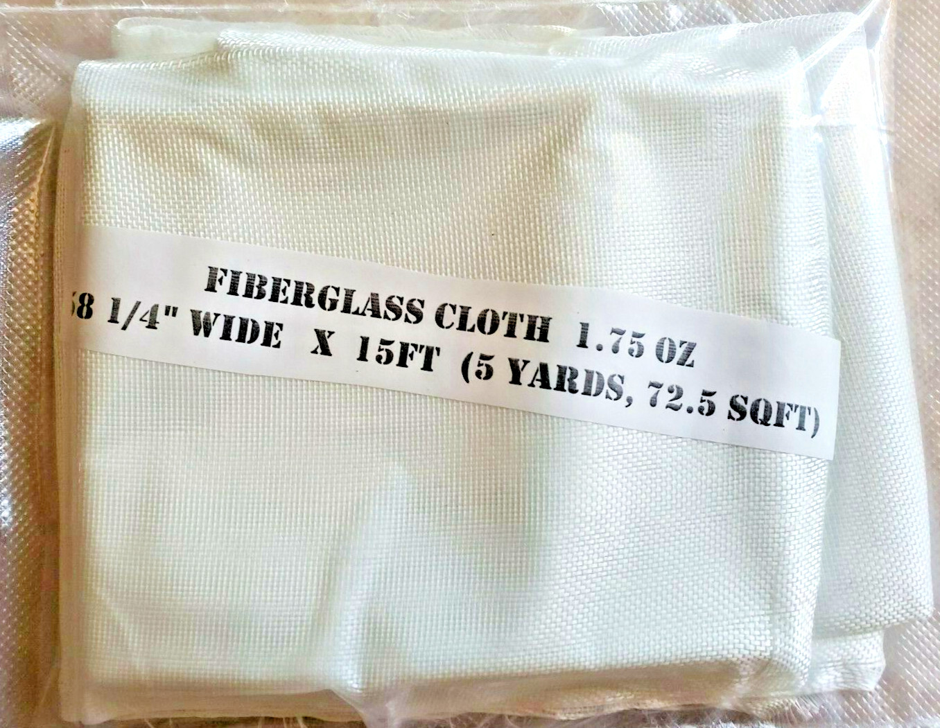 Fiberglass Cloth Fabric 58 1/4″ Wide x 15ft (5 Yards, 72.5 sqft)
