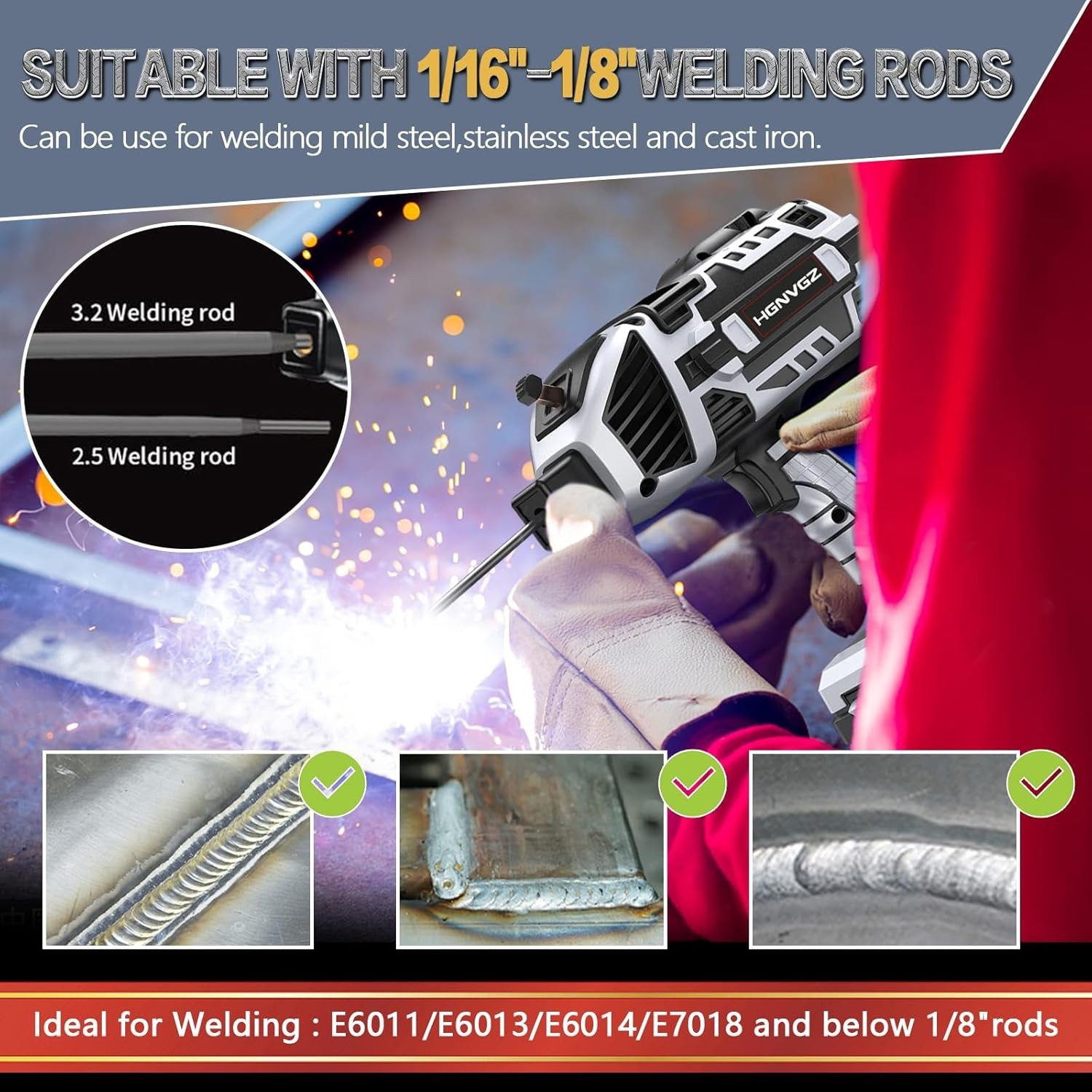Welding Machine Handheld,20-120A 110V Portable Stick Welder 20pcs Rods,IGBT Hand